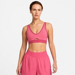 NIKE Women’s Pink Indy Plunge Cut-Out Sports Bra Size Small